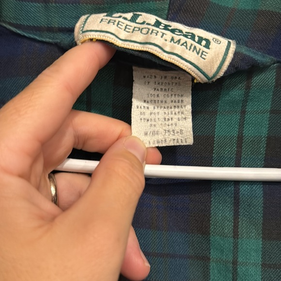 Vintage L.L. Bean scotch flannel plaid Robe - LT - Picture 4 of 5